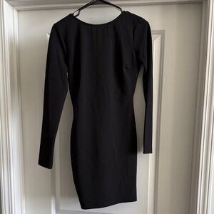 Symphony Elegant Black Long Sleeve Dress